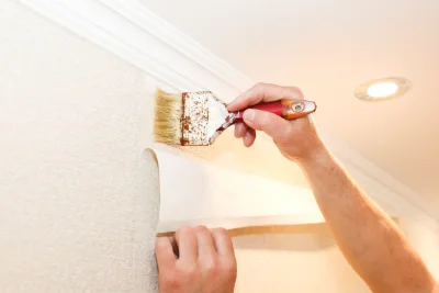 Pose de papier peint à Commensacq — revêtements muraux et toiles de verre